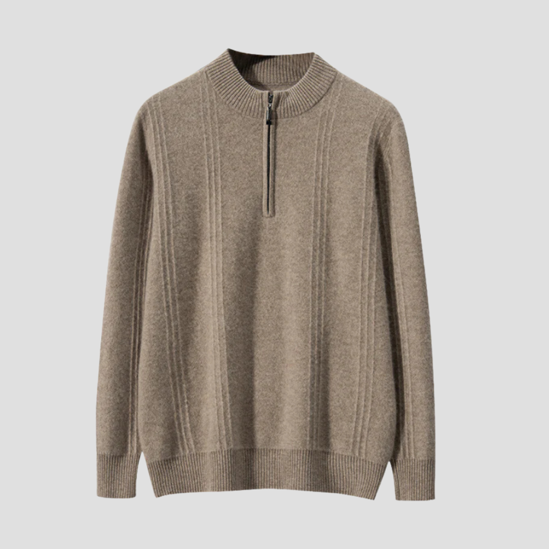 Miles | Cashmere Half Zip Jumper
