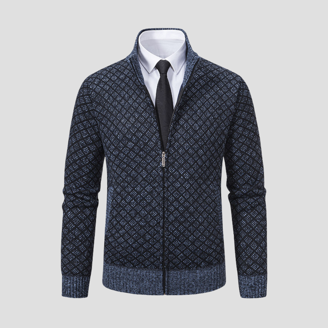 Fletcher | Jacquard Zip Cardigan