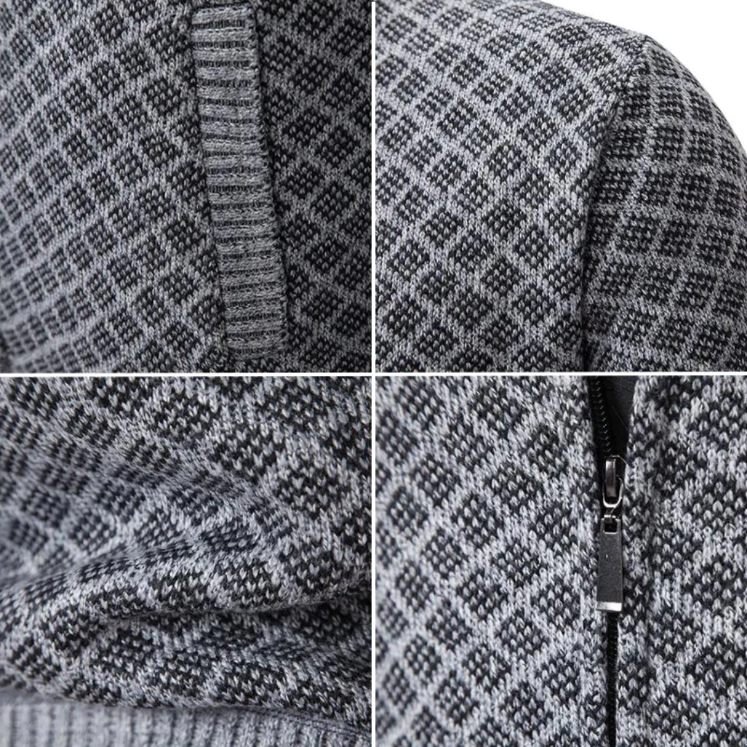 Fletcher | Jacquard Zip Cardigan