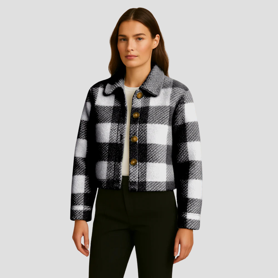 Iris | Plaid Teddy Jacket