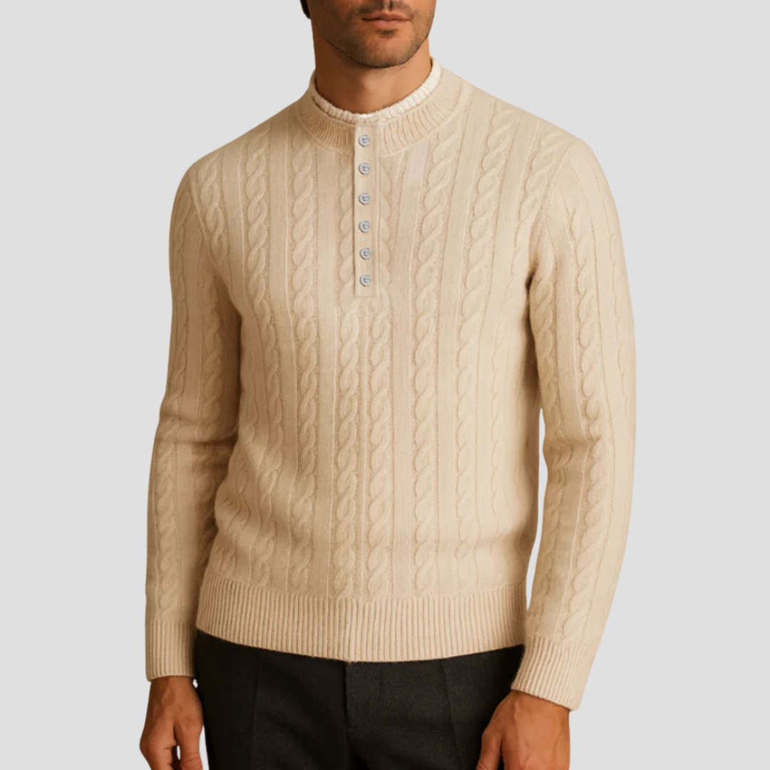 Kiton | Cable-Knit Button Sweater