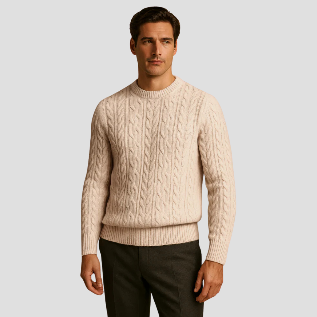 Kester | Wool Cable-Knit Jumper