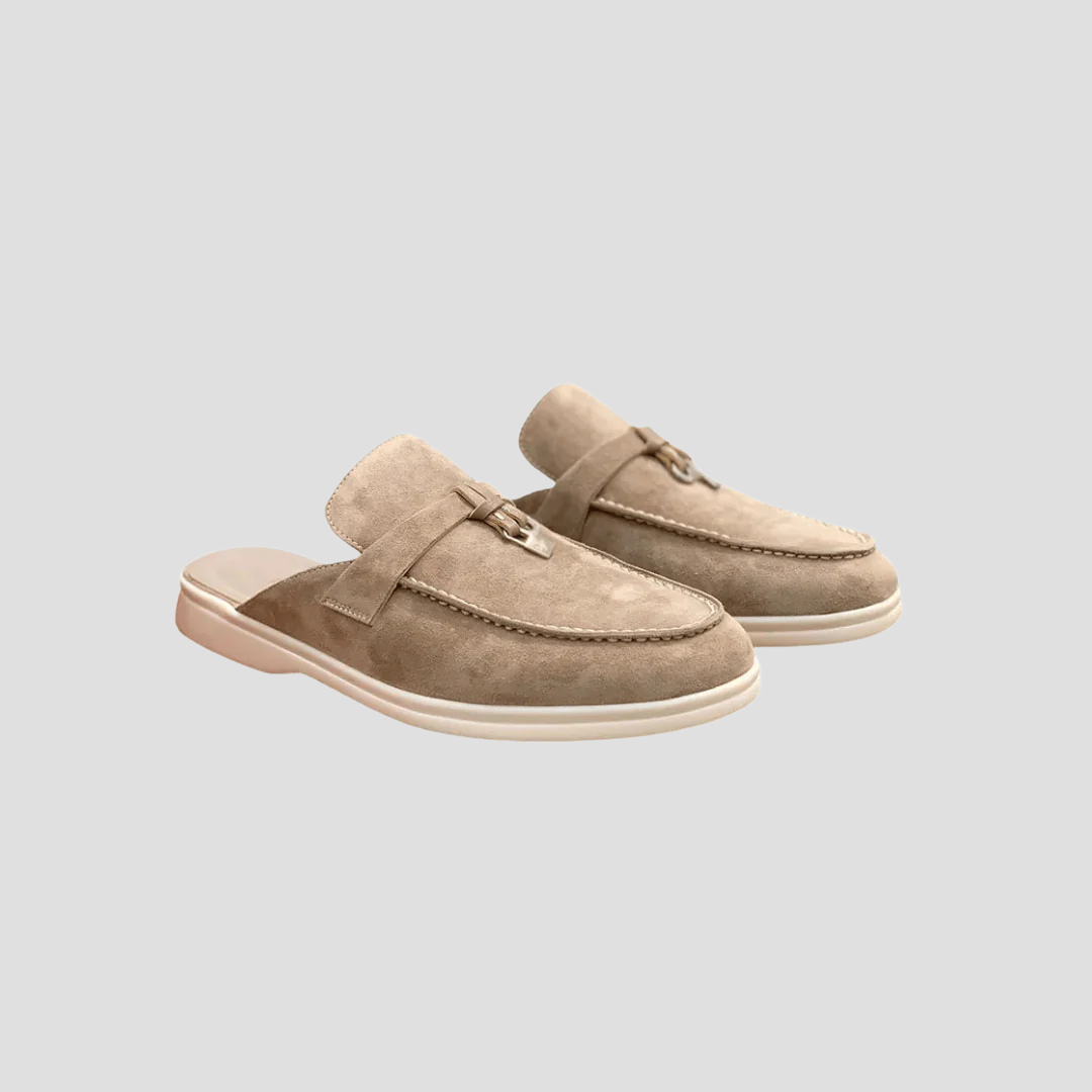 Olivia | Suede Mule Loafers