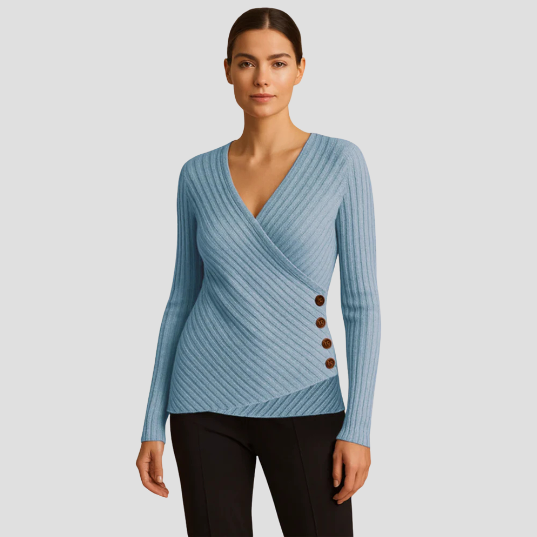Ingrid | Wrap Knit Pullover