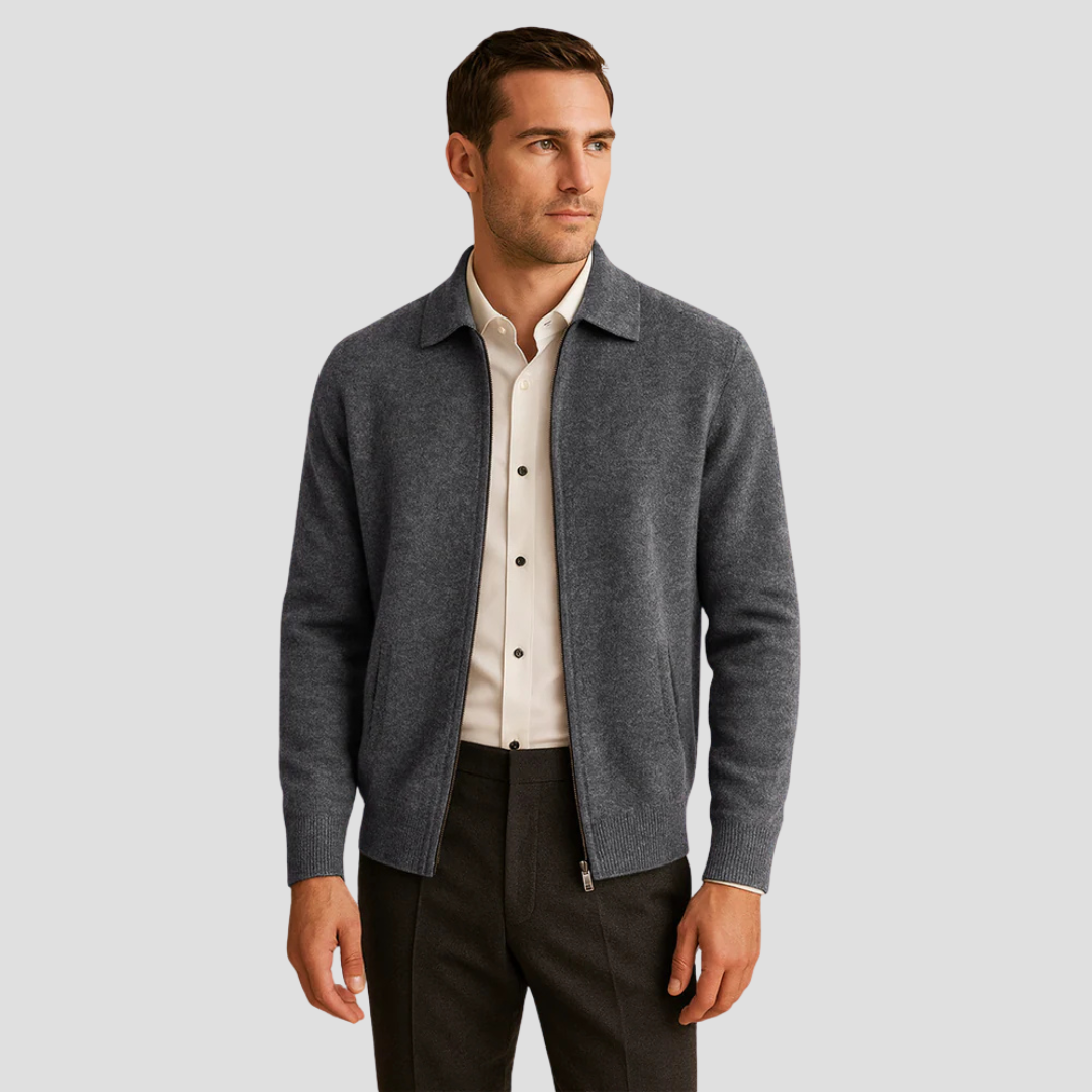 Gareth | Zip-Up Cardigan