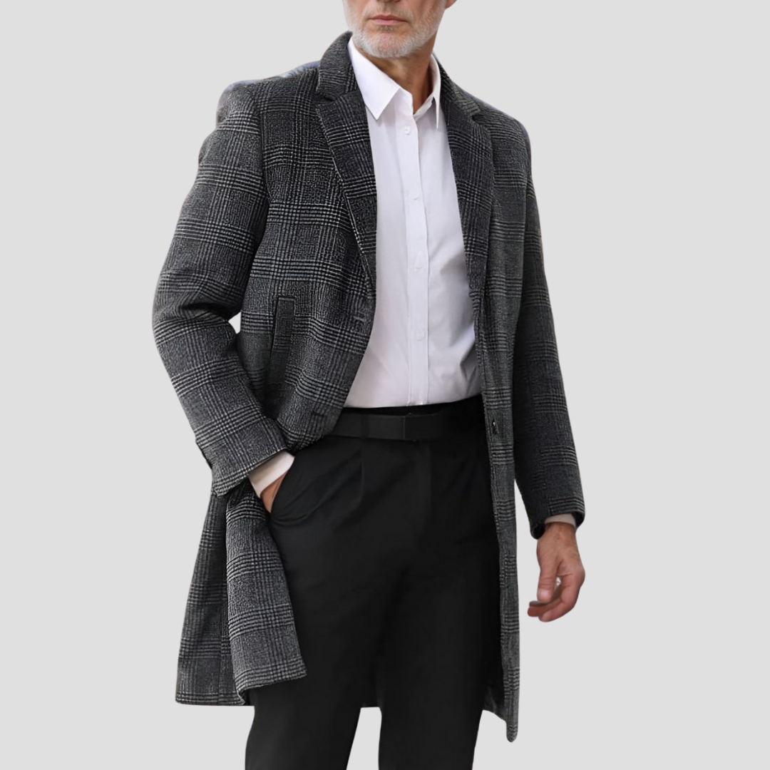 Lysander | Checked Slim-Fit Overcoat