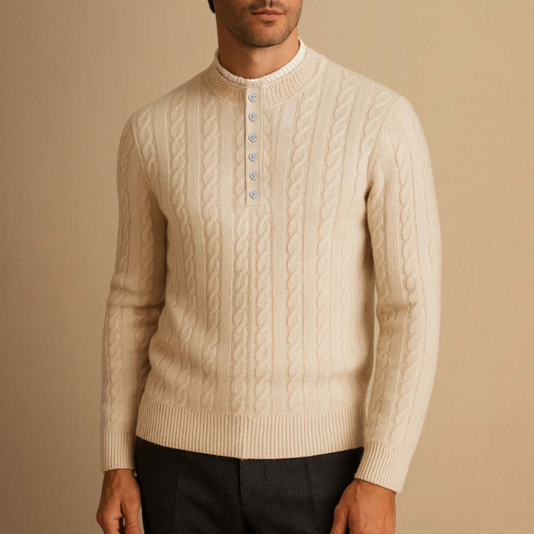 Kiton | Cable-Knit Button Sweater