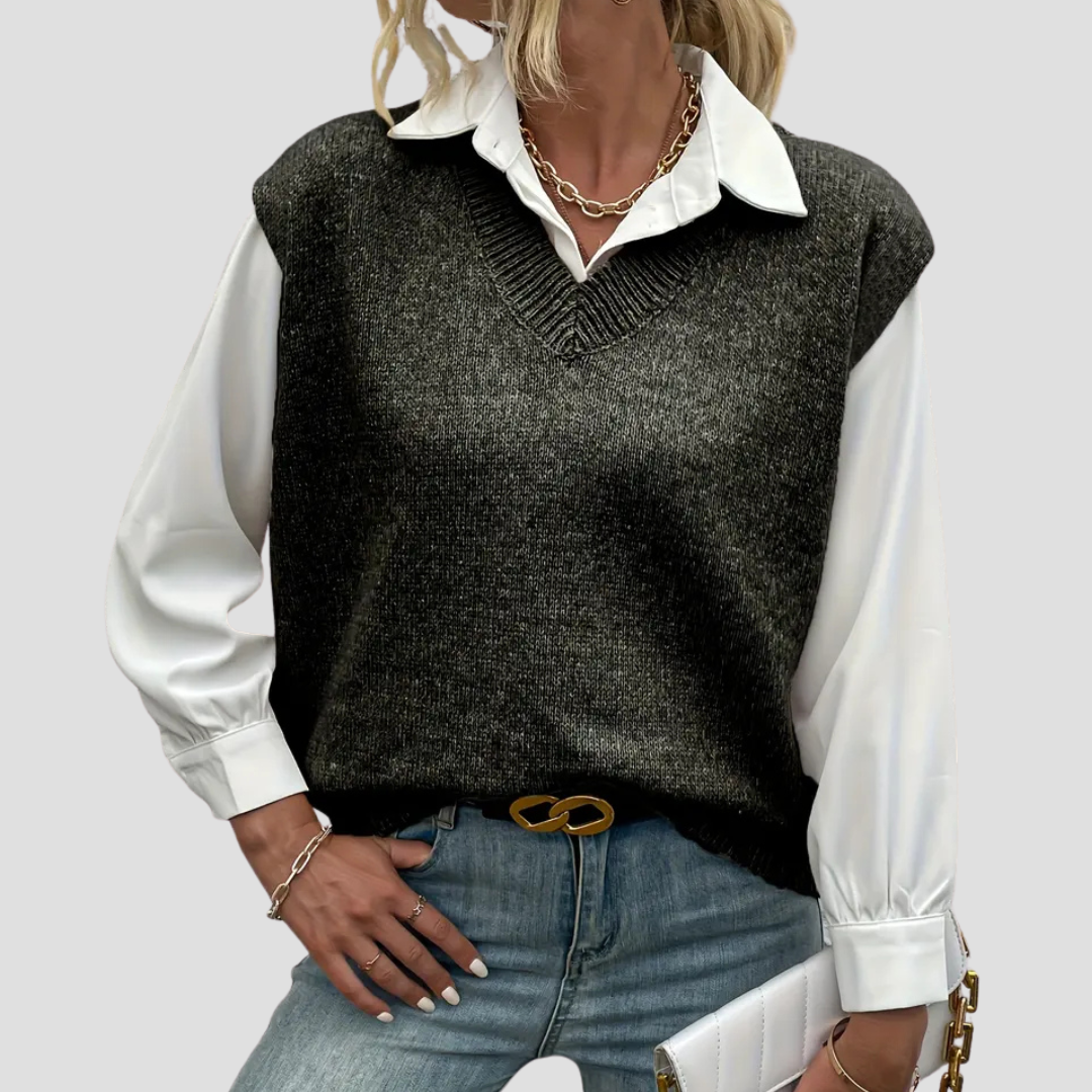 Rosalind | V-Neck Knit Vest