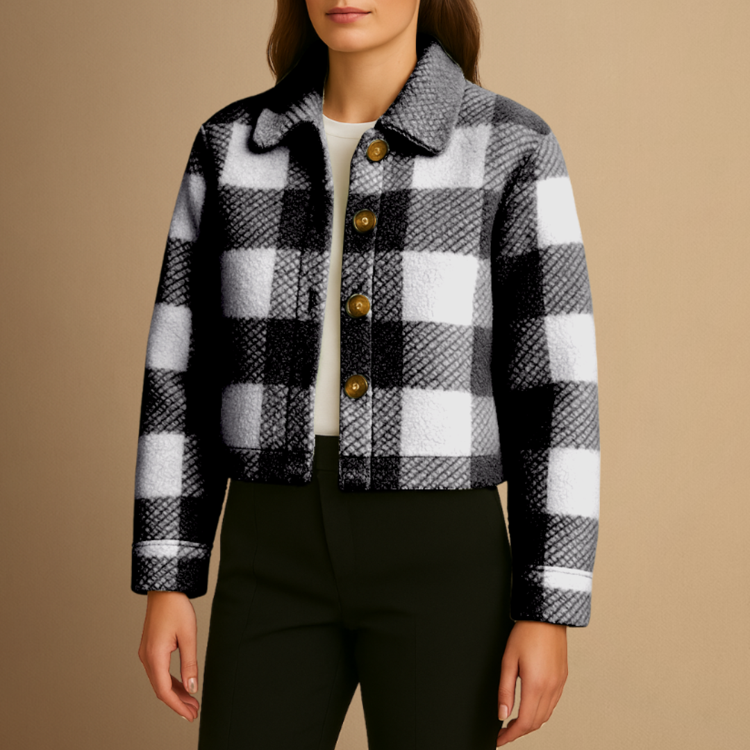 Iris | Plaid Teddy Jacket