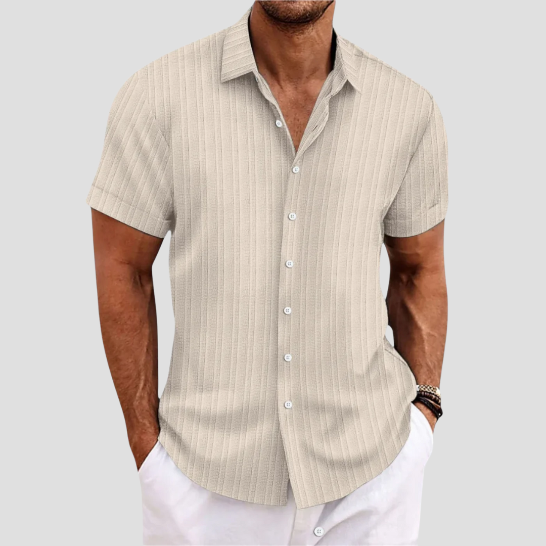 Neville | Short Sleeve Textured Shirt