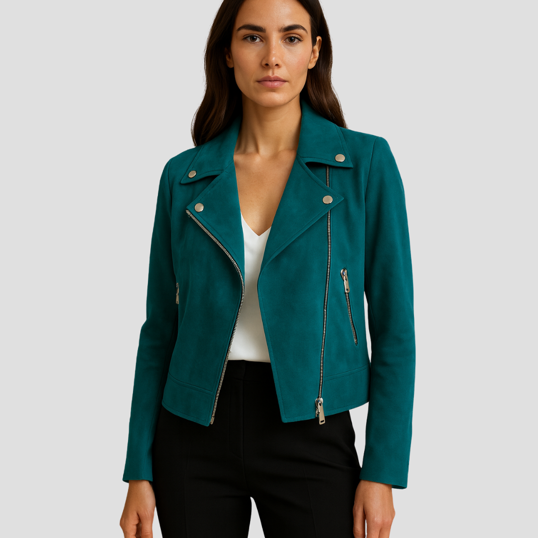 Penelope | Suede Biker Jacket