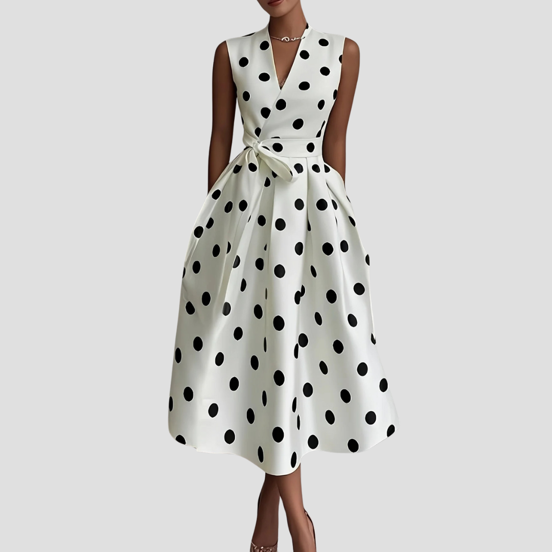 Lily | Polka Dot Midi Dress