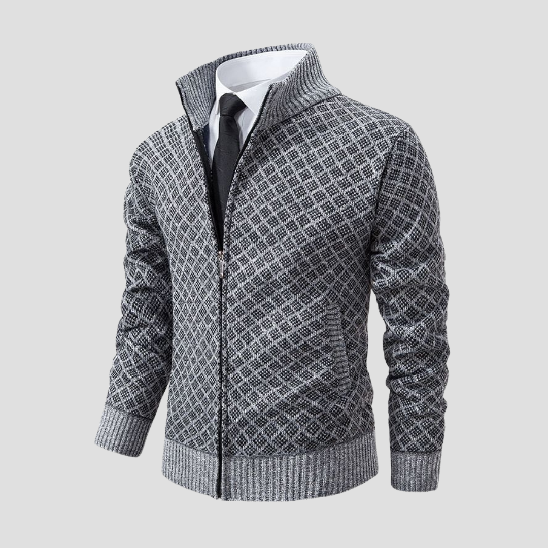 Fletcher | Jacquard Zip Cardigan