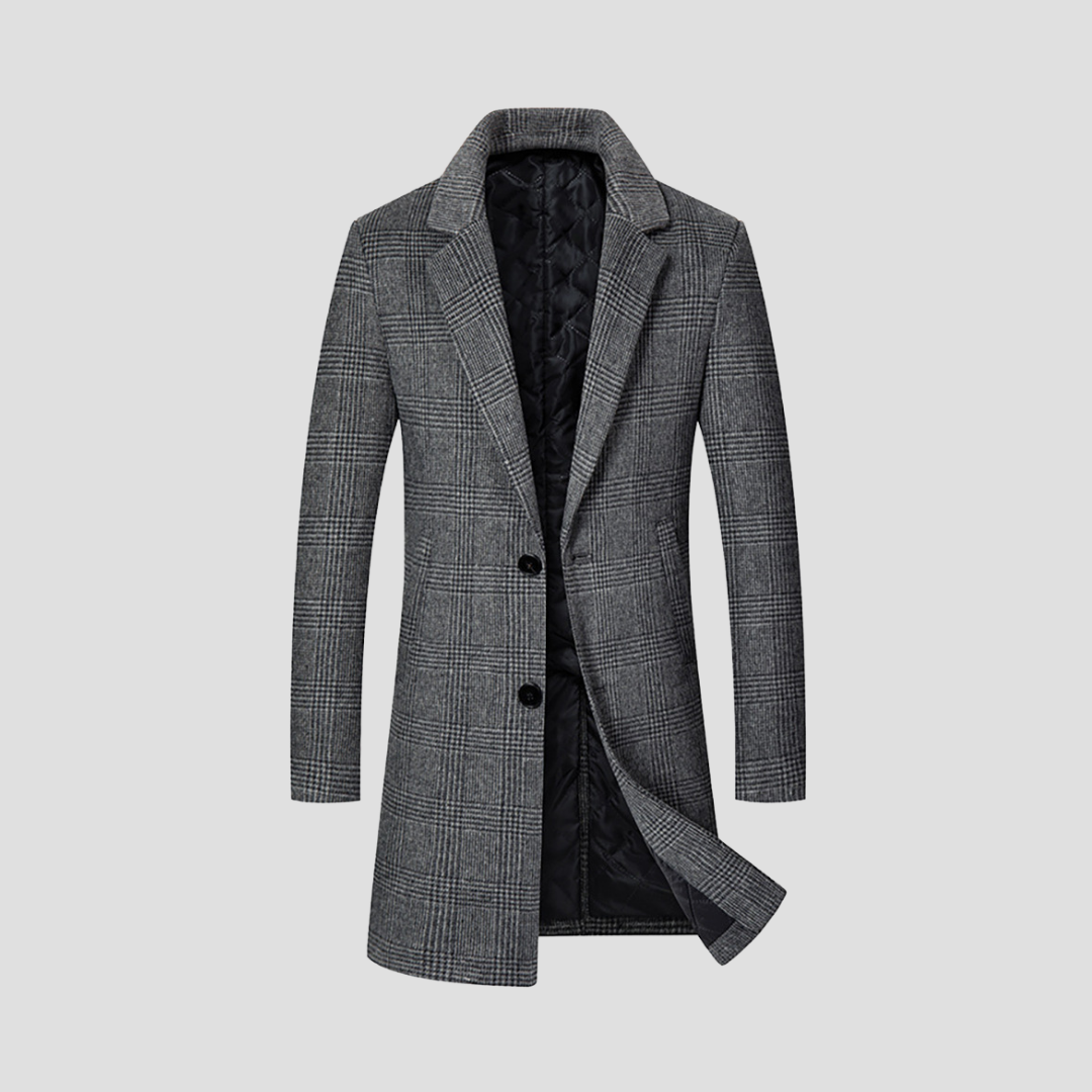 Lysander | Checked Slim-Fit Overcoat