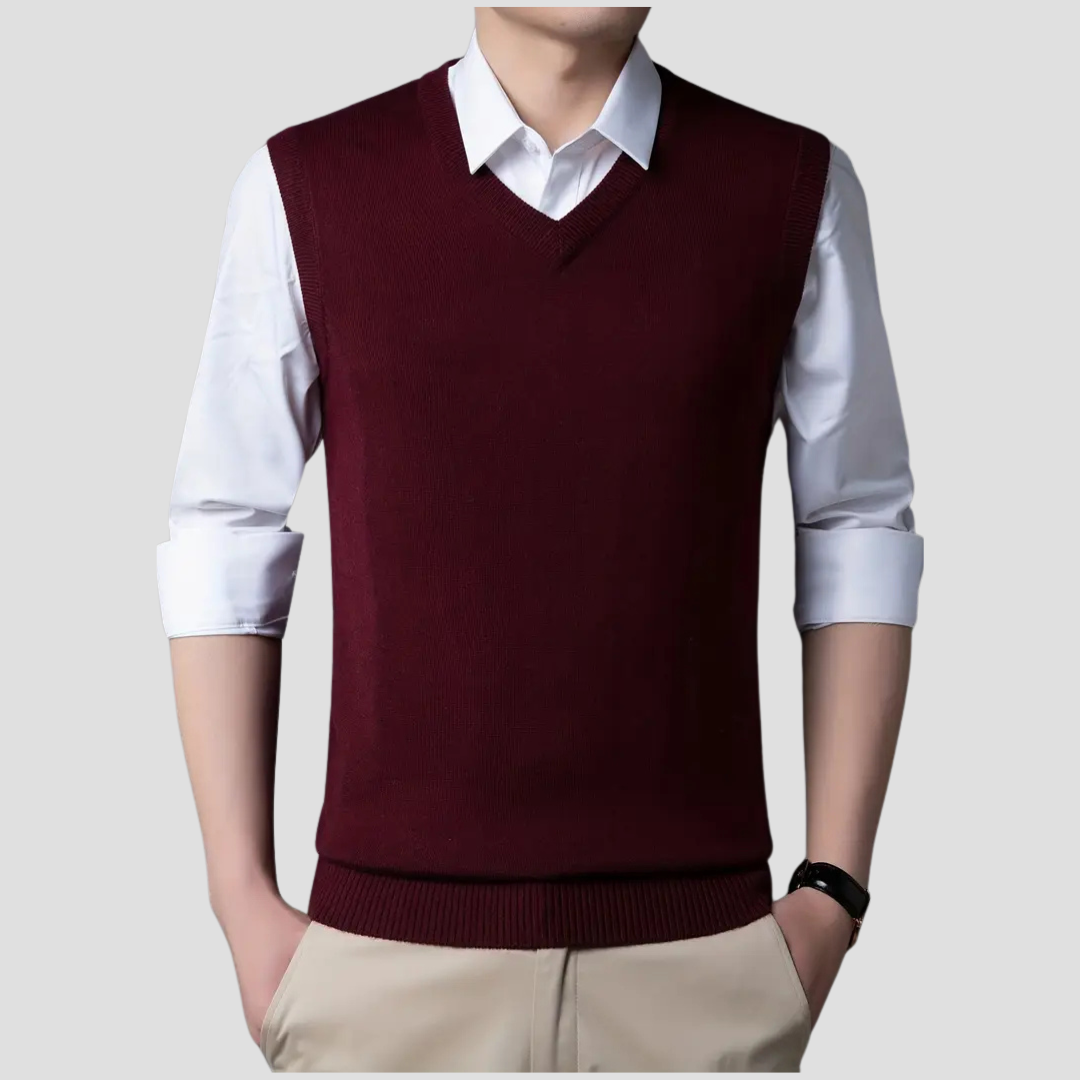 Sylvester | Sleeveless V-Neck Jumper