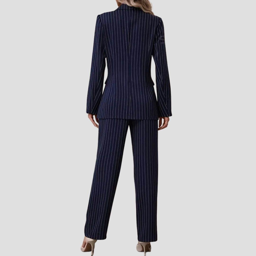 Celeste | Pinstripe Suit Set