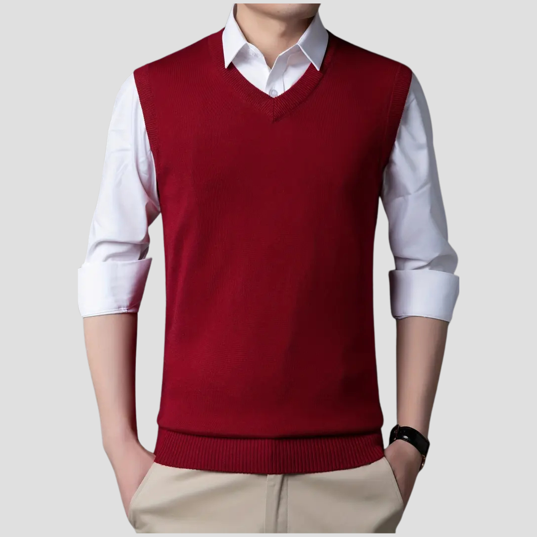 Sylvester | Sleeveless V-Neck Jumper