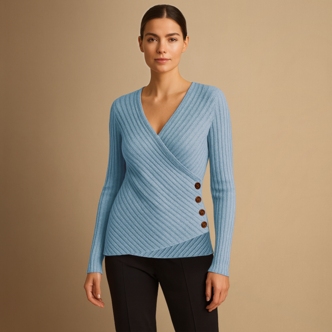Ingrid | Wrap Knit Pullover