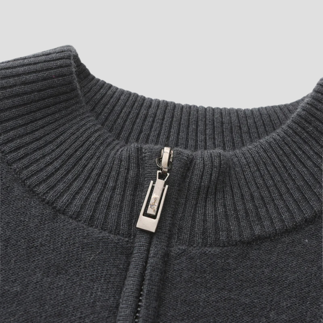Miles | Cashmere Half Zip Jumper