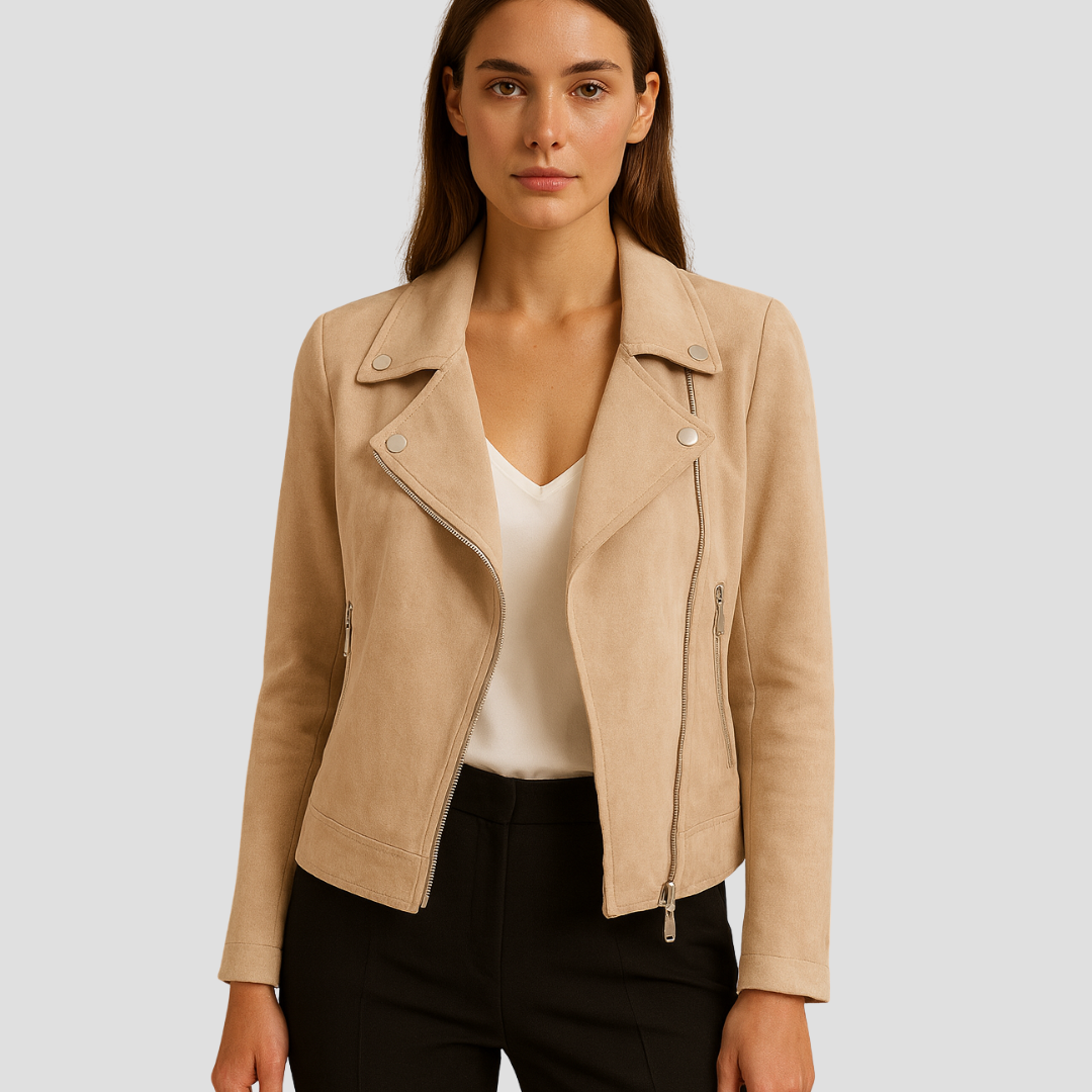 Penelope | Suede Biker Jacket