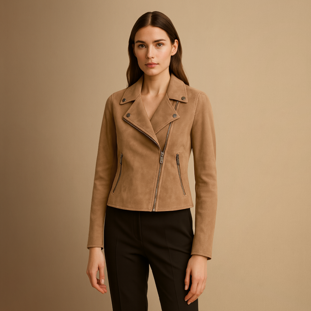 Penelope | Suede Biker Jacket