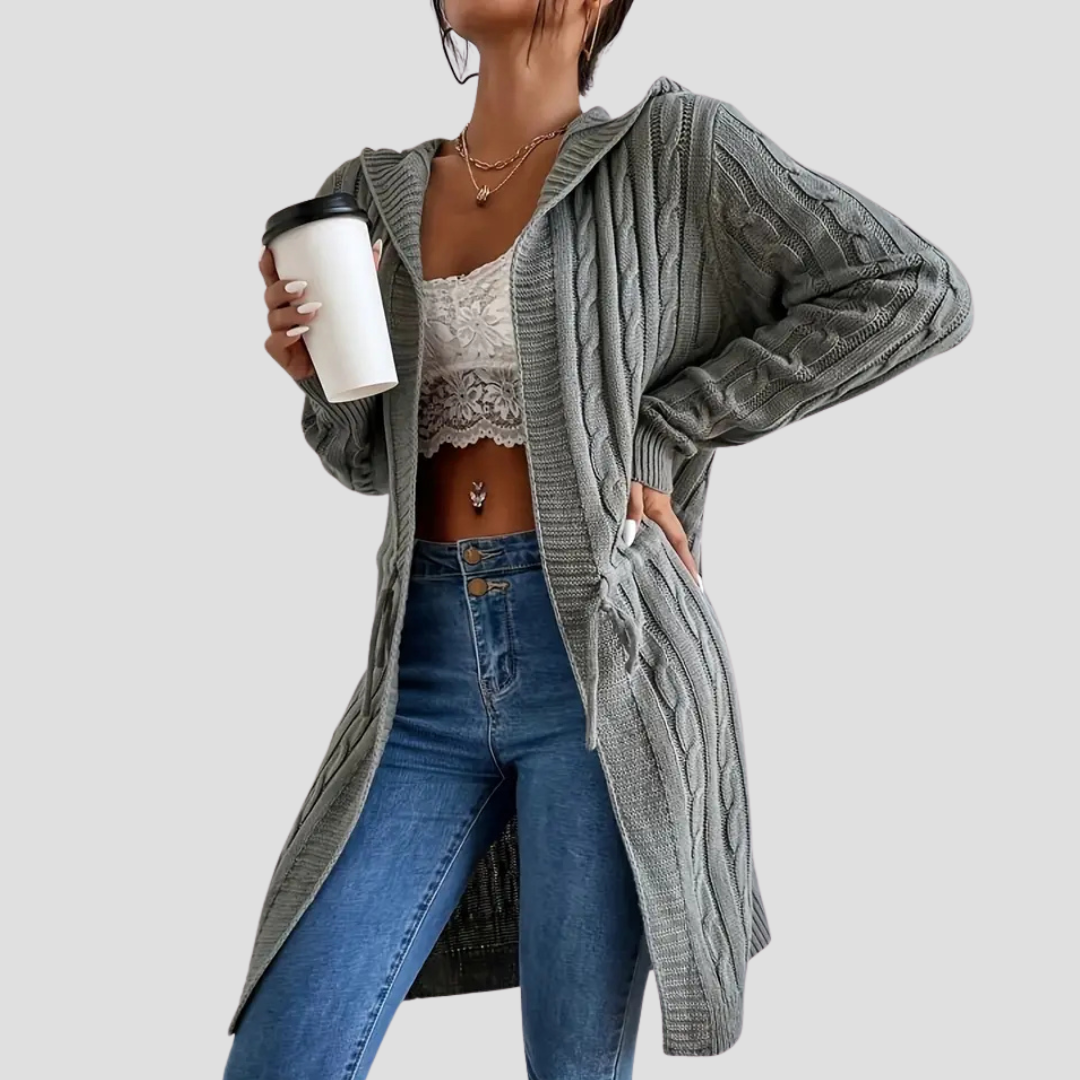 Marcella | Long Hooded Cardigan