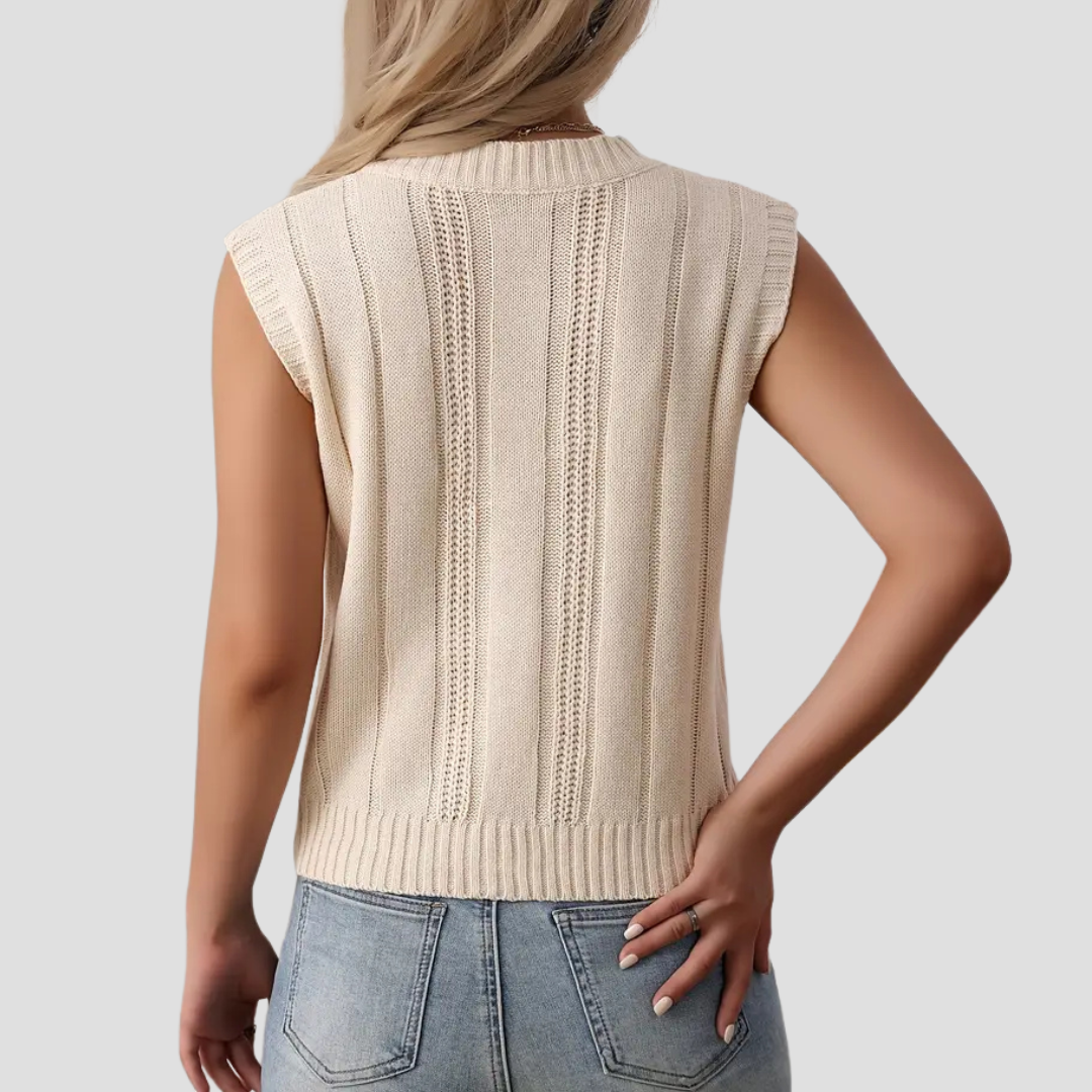Edith | V-Neck Sleeveless Pullover