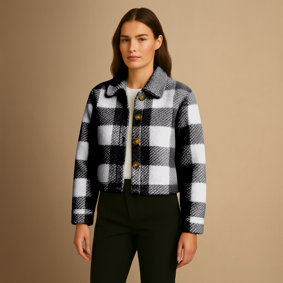 Iris | Plaid Teddy Jacket