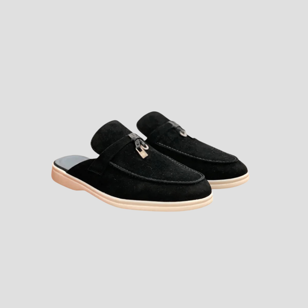 Olivia | Suede Mule Loafers