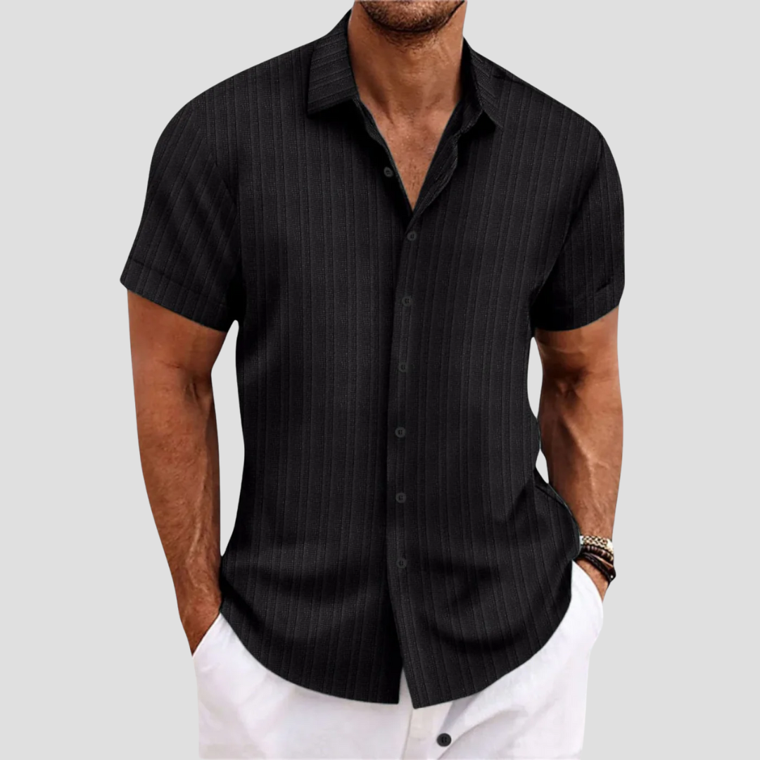 Neville | Short Sleeve Textured Shirt