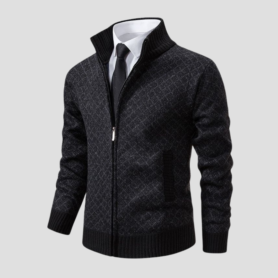 Fletcher | Jacquard Zip Cardigan