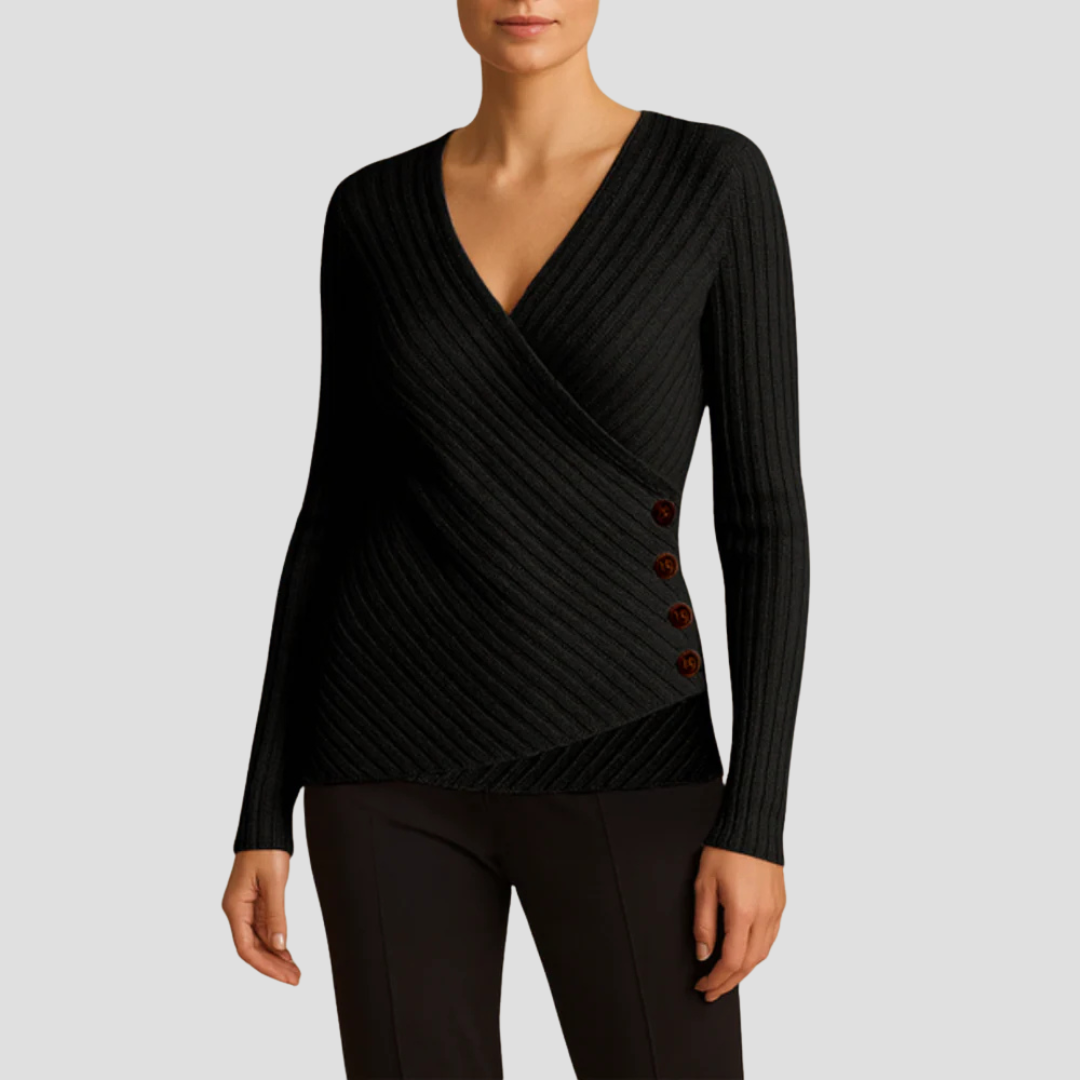 Ingrid | Wrap Knit Pullover