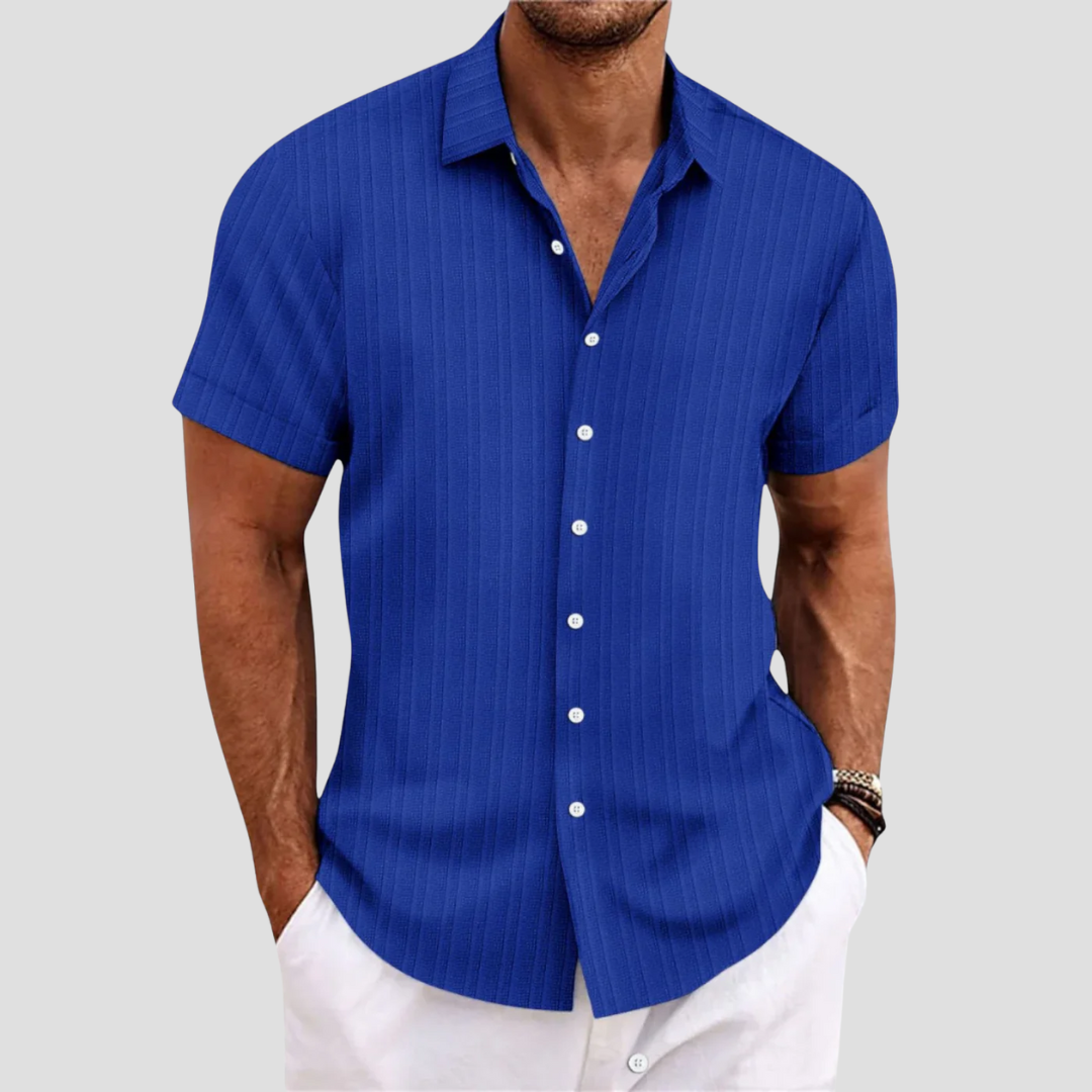 Neville | Short Sleeve Textured Shirt