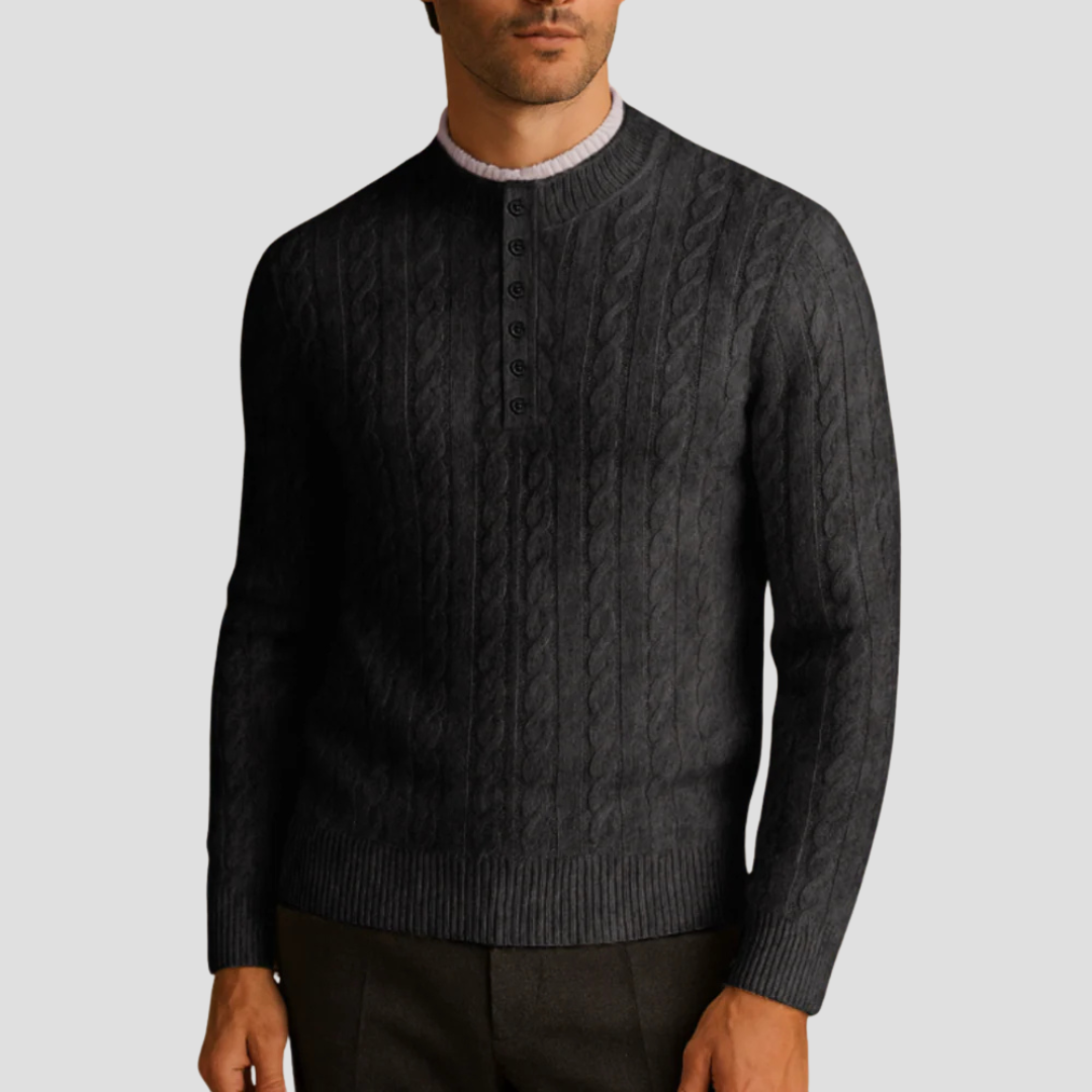 Kiton | Cable-Knit Button Sweater