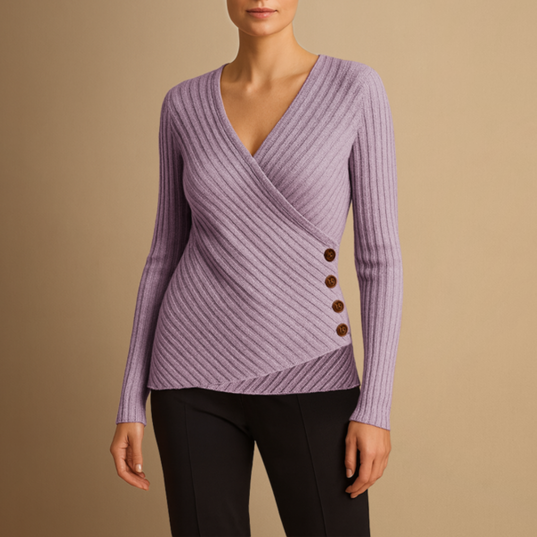 Ingrid | Wrap Knit Pullover