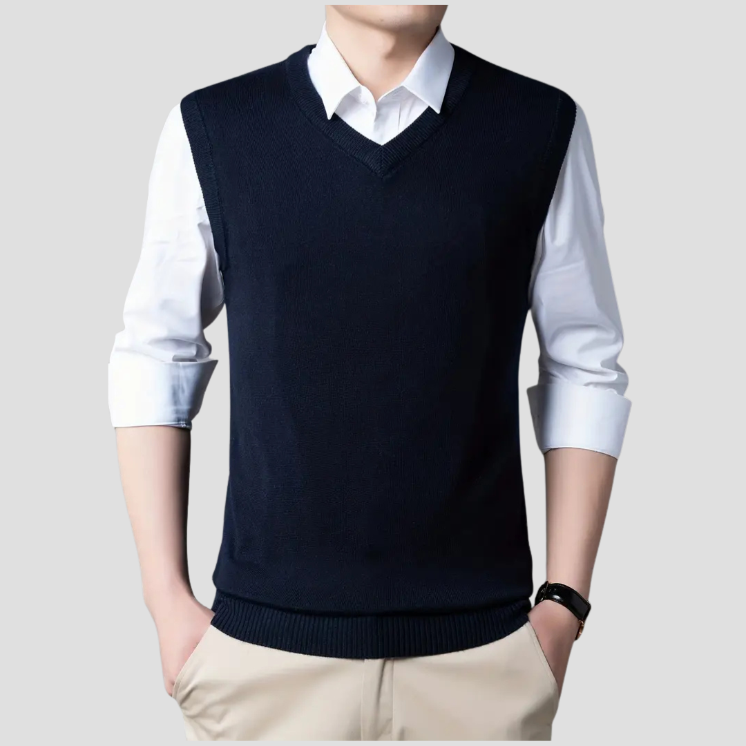 Sylvester | Sleeveless V-Neck Jumper