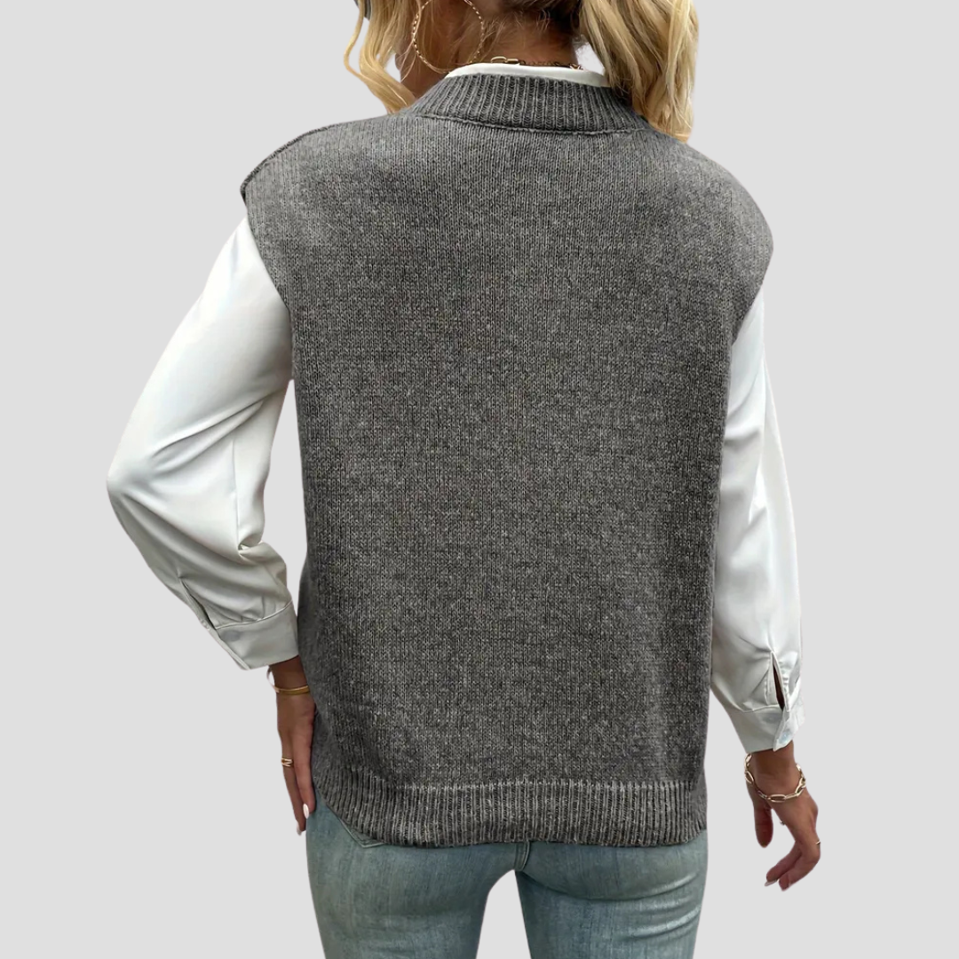 Rosalind | V-Neck Knit Vest