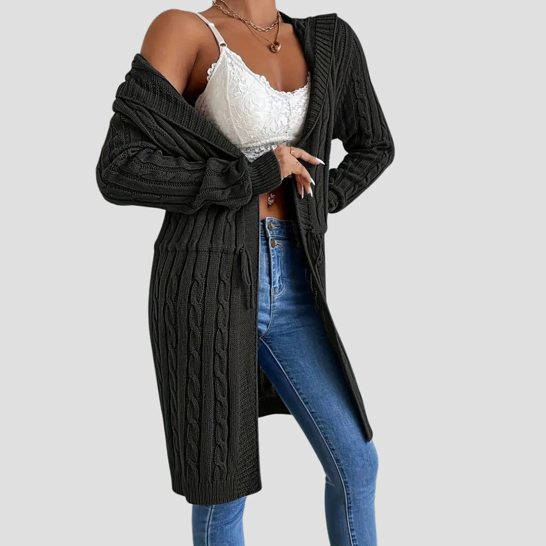 Marcella | Long Hooded Cardigan