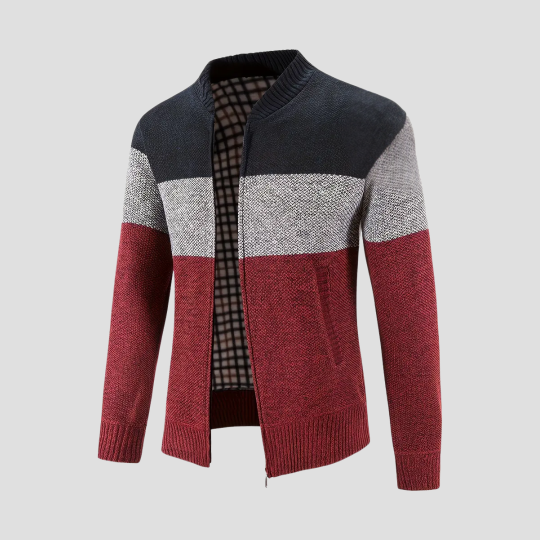 Hollis | Striped Fleece Cardigan