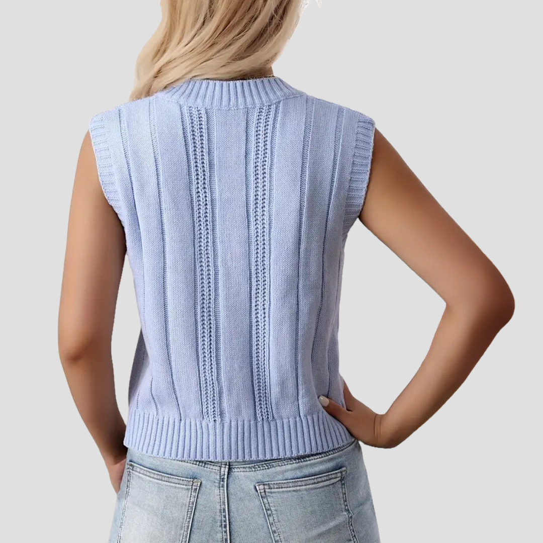 Edith | V-Neck Sleeveless Pullover