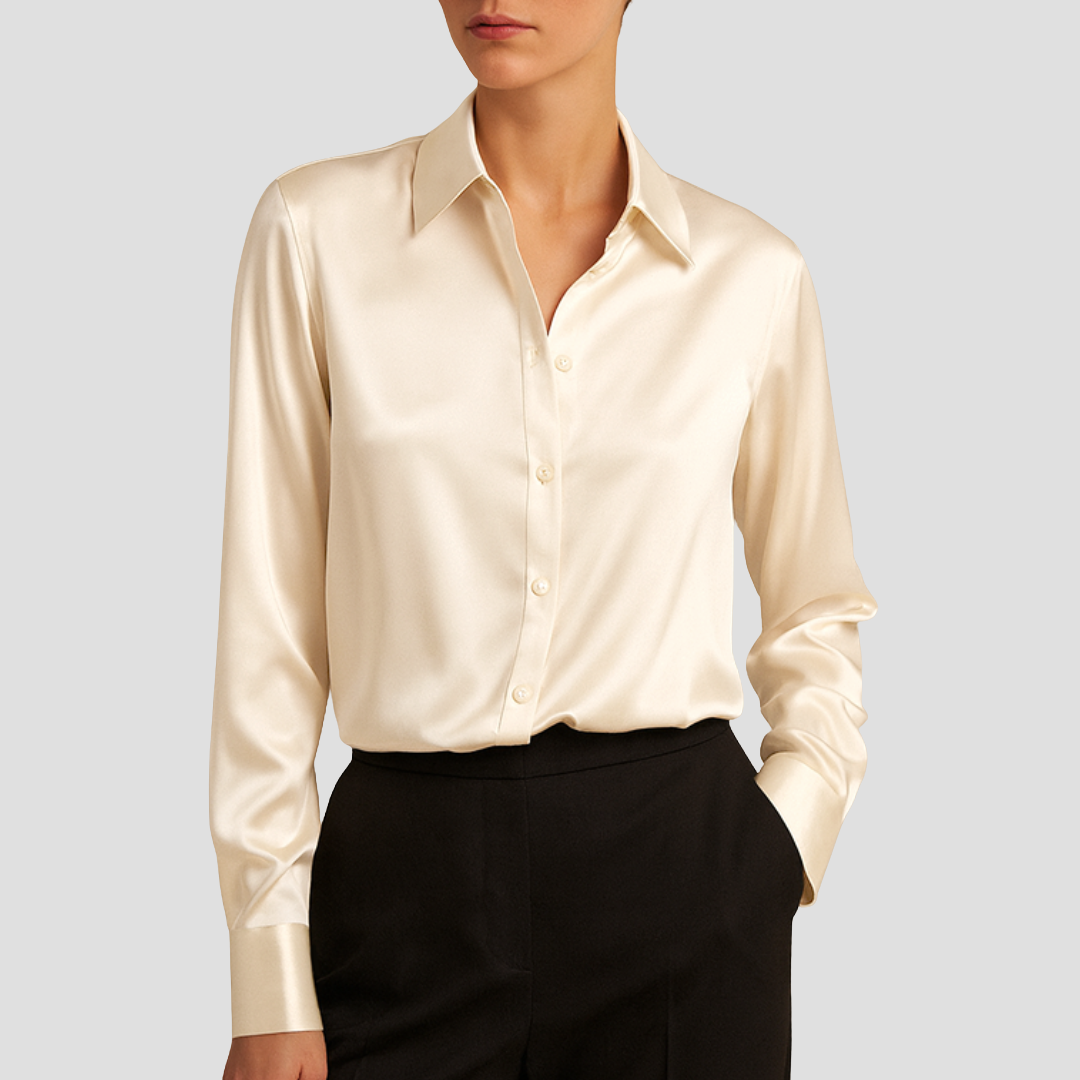 Viva | Satin Button Blouse