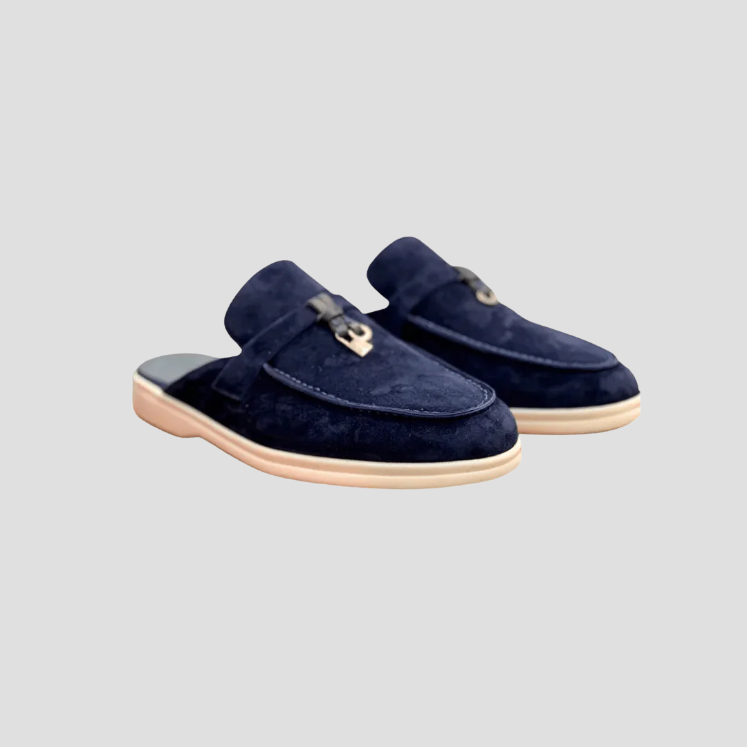Olivia | Suede Mule Loafers