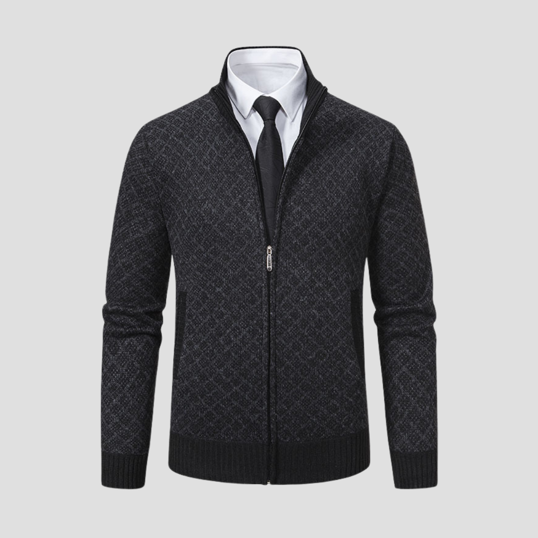 Fletcher | Jacquard Zip Cardigan