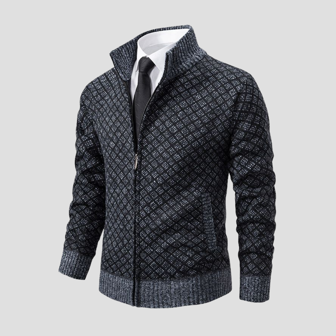 Fletcher | Jacquard Zip Cardigan