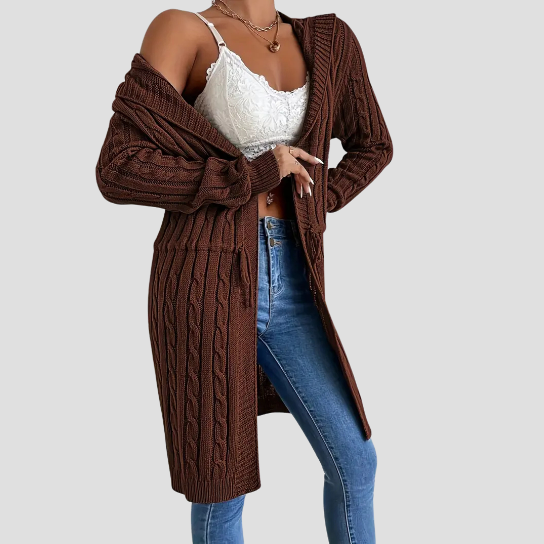 Marcella | Long Hooded Cardigan