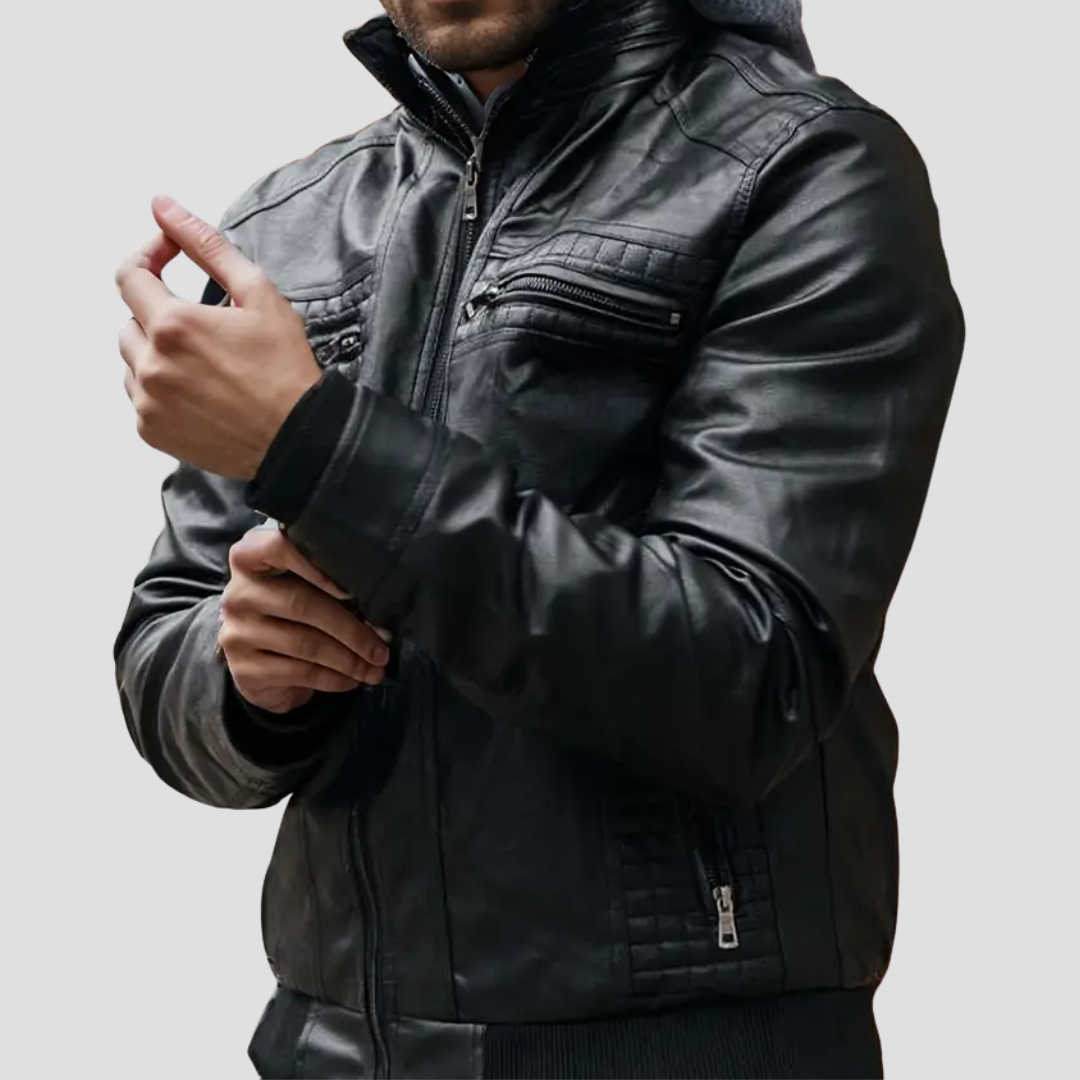 Cedric | Hooded Biker Jacket