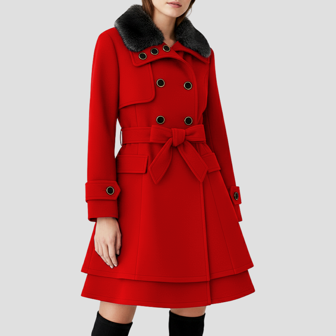 Belted Double-Breasted Coat