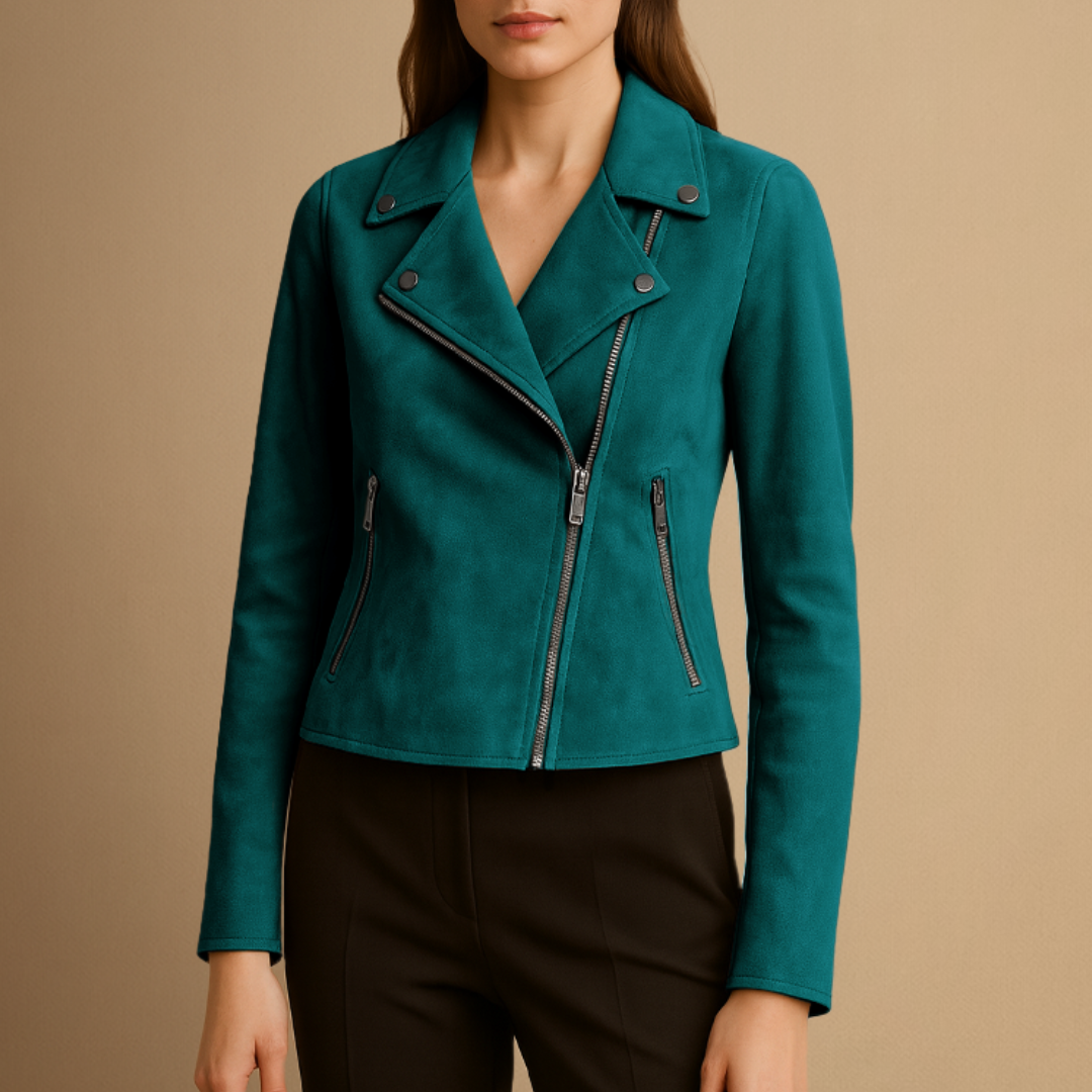 Penelope | Suede Biker Jacket