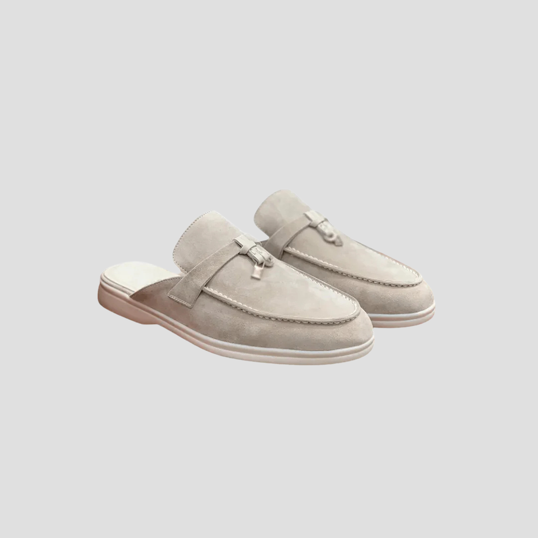 Olivia | Suede Mule Loafers