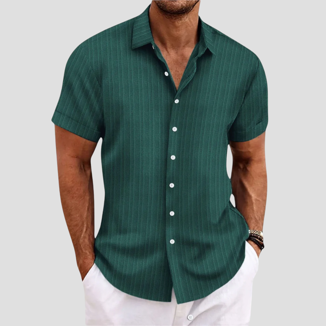Neville | Short Sleeve Textured Shirt